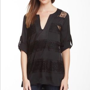BCBG MAXAZRIA Black Tunic Top